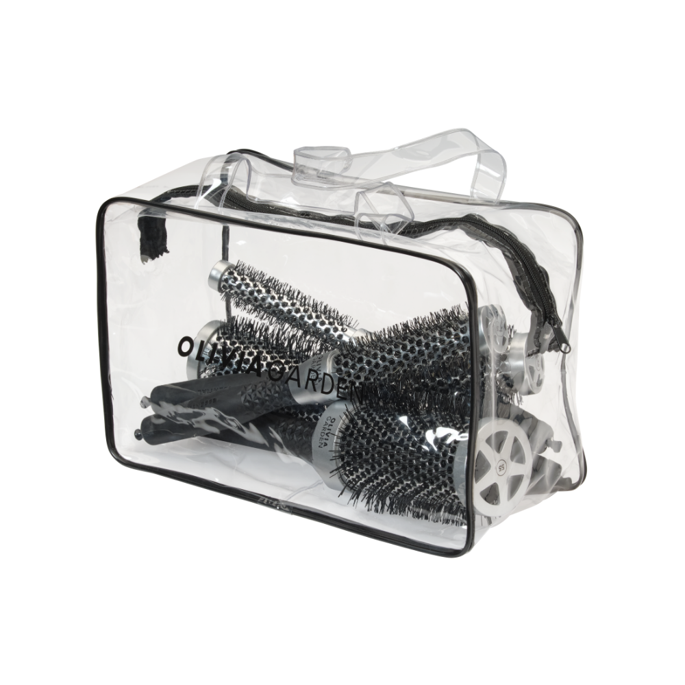 Комплект 5 бр. четки за сешоар Olivia Garden ESSENTIAL BLOWOUT CLASSIC SILVER