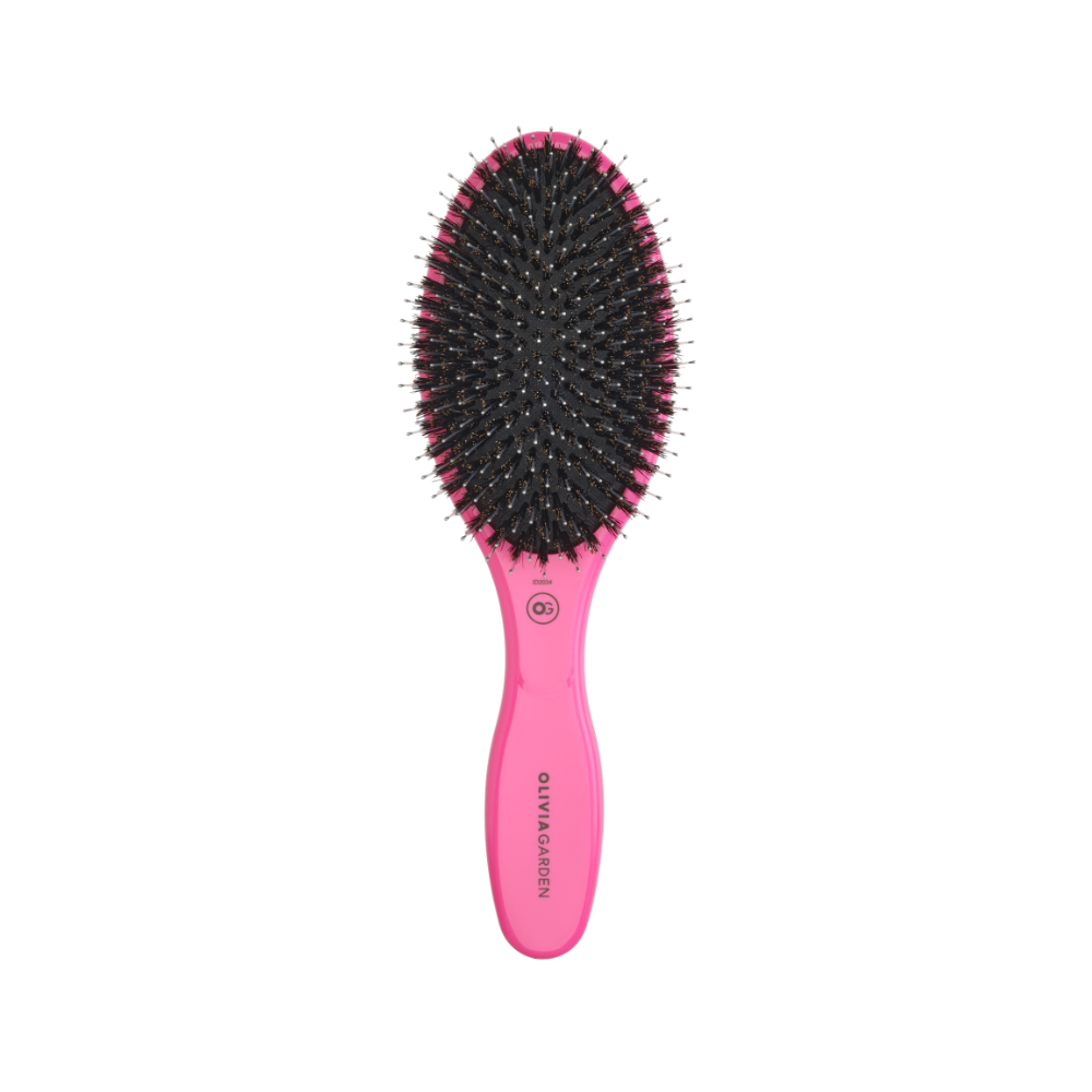 Четка за коса Olivia Garden EXPERT CARE OVAL Boar & Nylon Bristles Pink