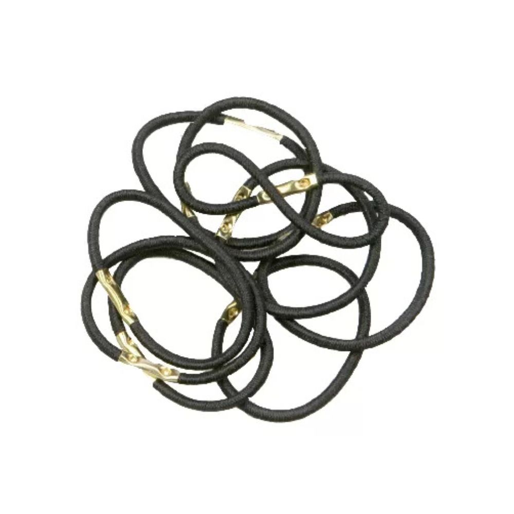 Черни ластици за коса Shop Hair Ponytail Band - 10 бр.