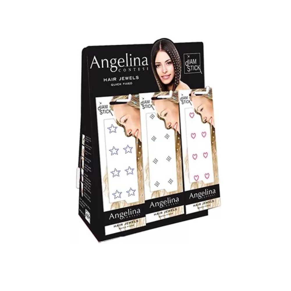 Камъчета за коса Shop Hair Angelina - комплект от 48 карти