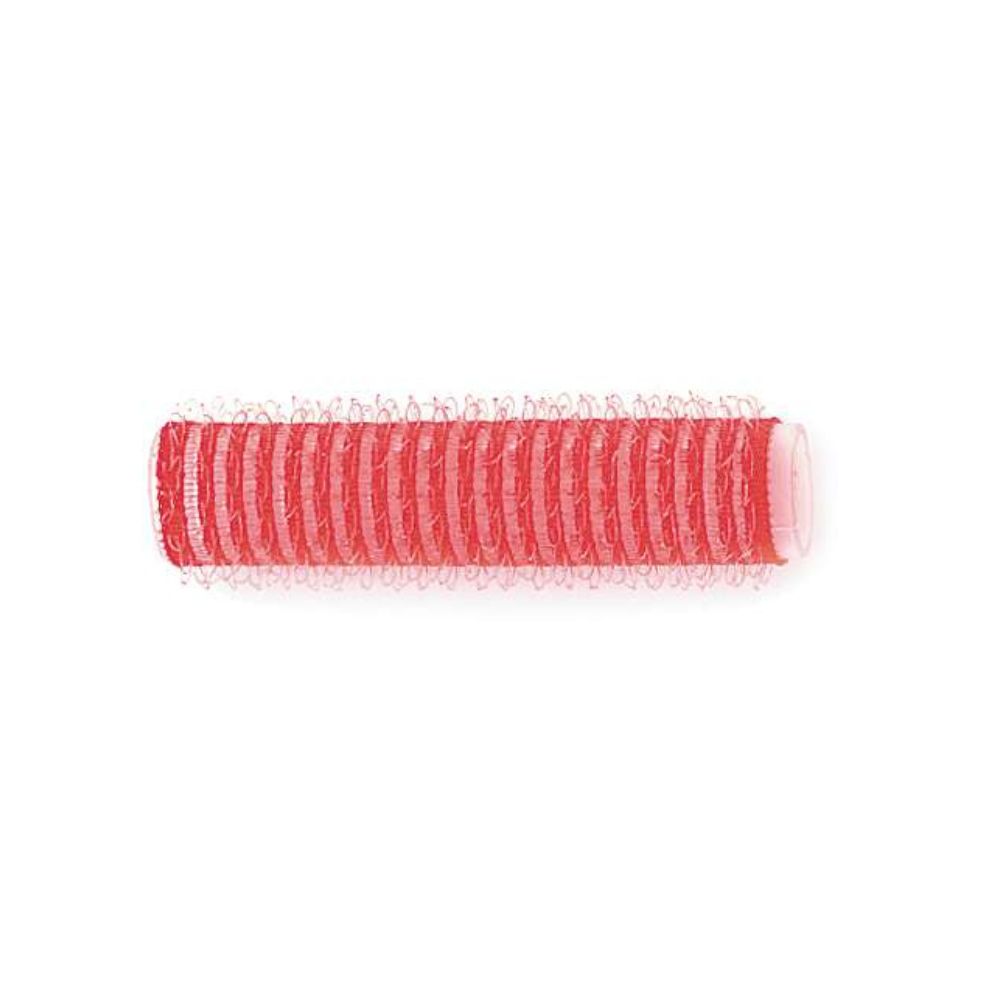 Самозалепващи ролки за коса Sibel Velcro, червени, 13mm