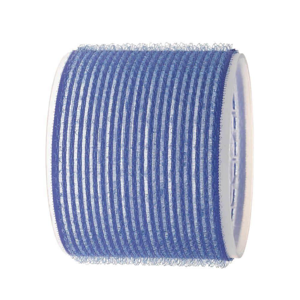 Самозалепващи ролки за коса Sibel Velcro, тъмно сини, 80mm
