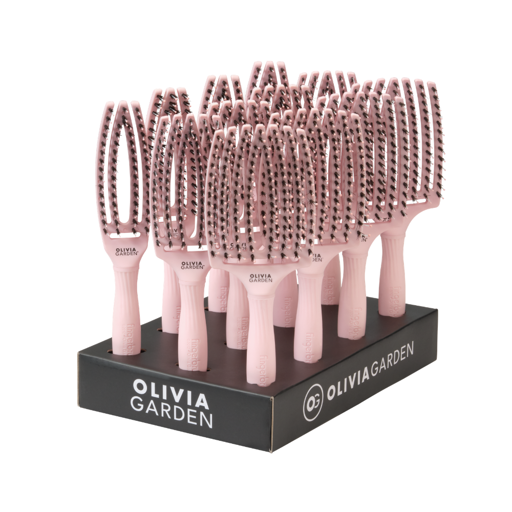 Комплект 12 бр. четки + дисплей Olivia Garden FINGERBRUSH COMBO PASTEL PINK